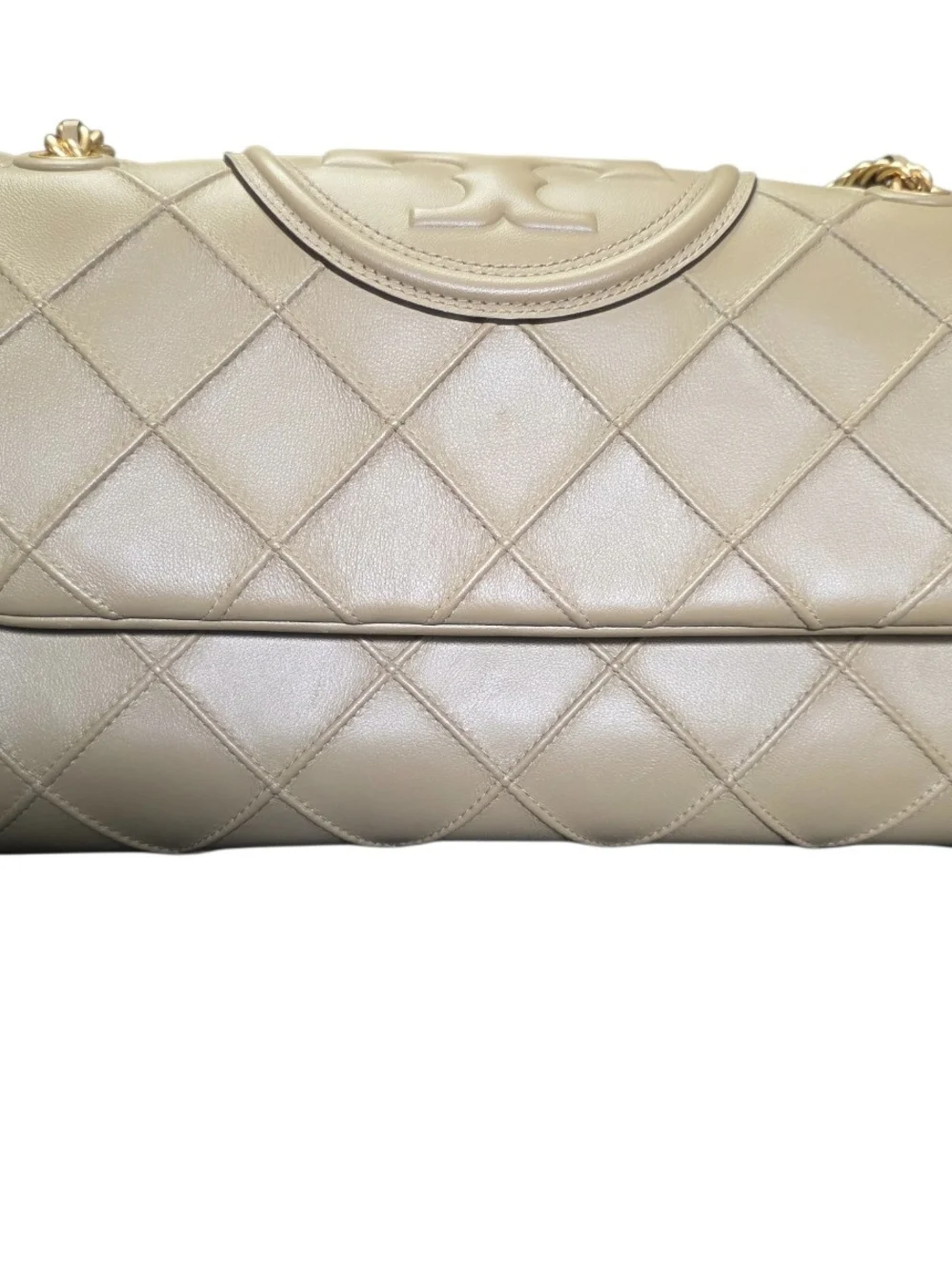Tory Burch Fleming Convertible Shoulder Bag–Quilted Leather + Suede Sides